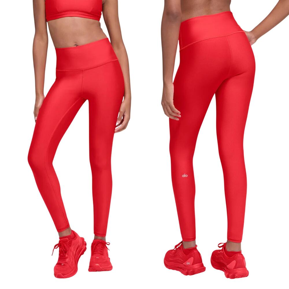 Alo Yoga Airlift Winter Warm High-Waist Leggings Red Women's XS/TP